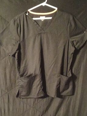 Scrubstar Black with White Logo and Tan Trim Accents